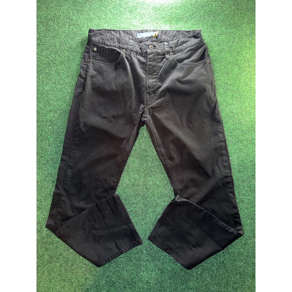 Polo Ralph Lauren Mens 32x30 Black Straight Leg 5-Pocket Pants Trousers